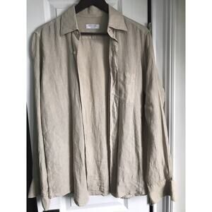 Robert Friedman men shirt sz.M Vintage beige cotton nwot